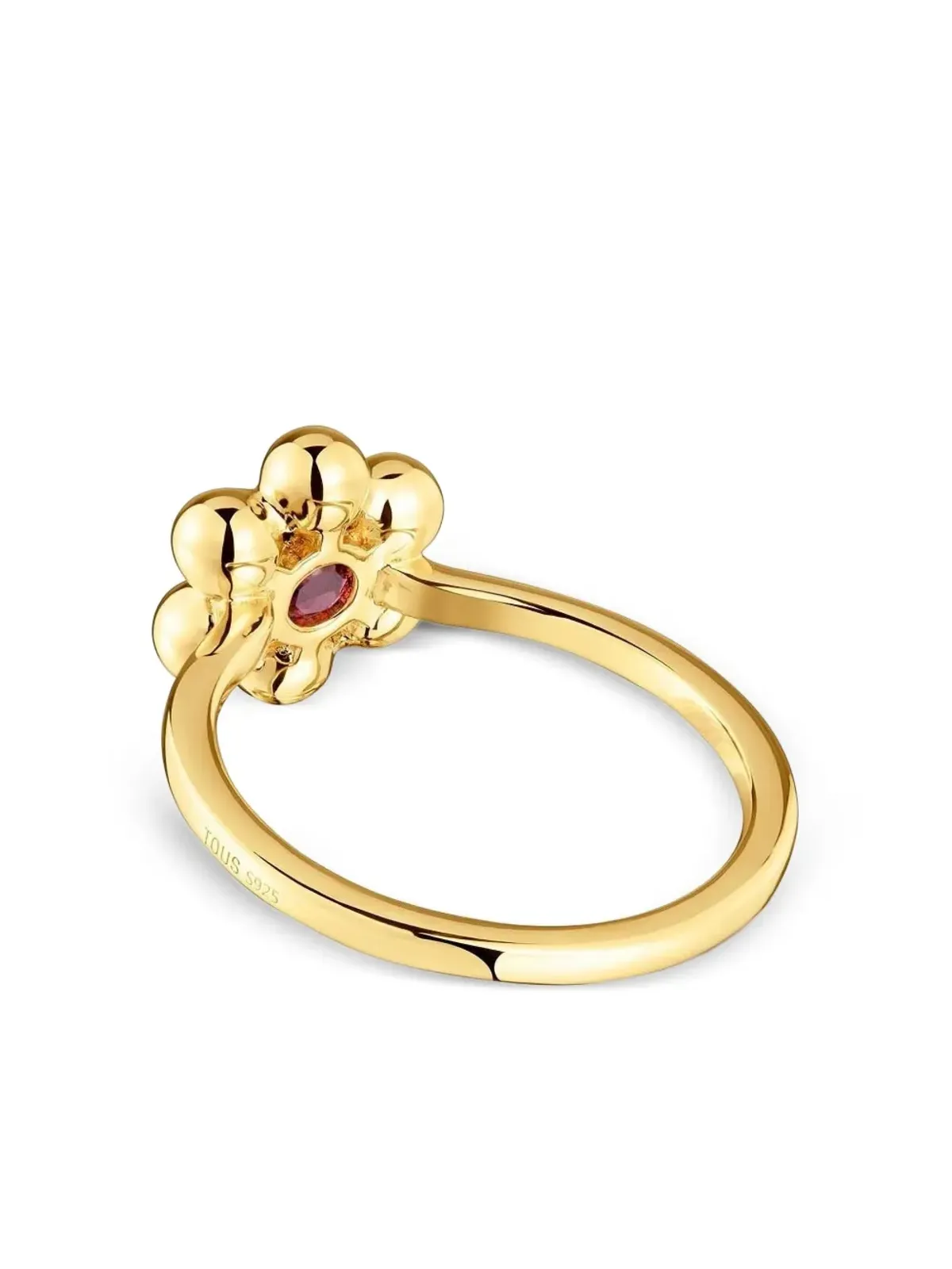 TOUS beaded flower-motif ring - Gold - 画像3