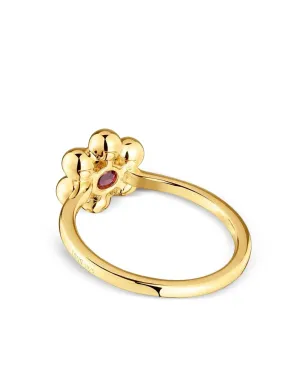 TOUS beaded flower-motif ring - Gold - サムネイル3