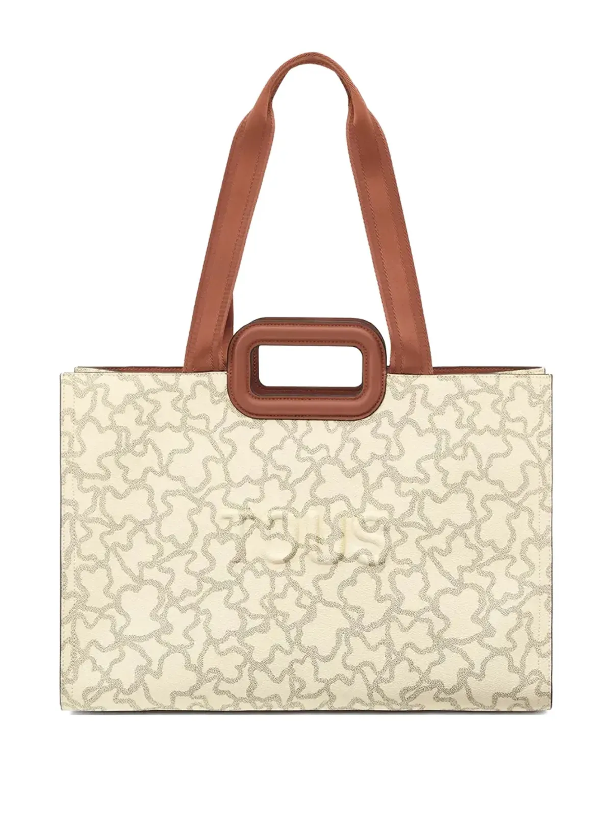 TOUS ベアプリント トップハンドル トートバッグ - 画像1