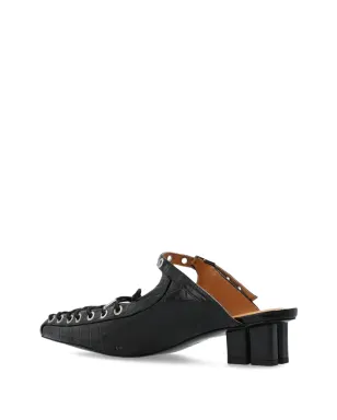 GANNI 50mmバックル付きレースアップミュール - サムネイル3