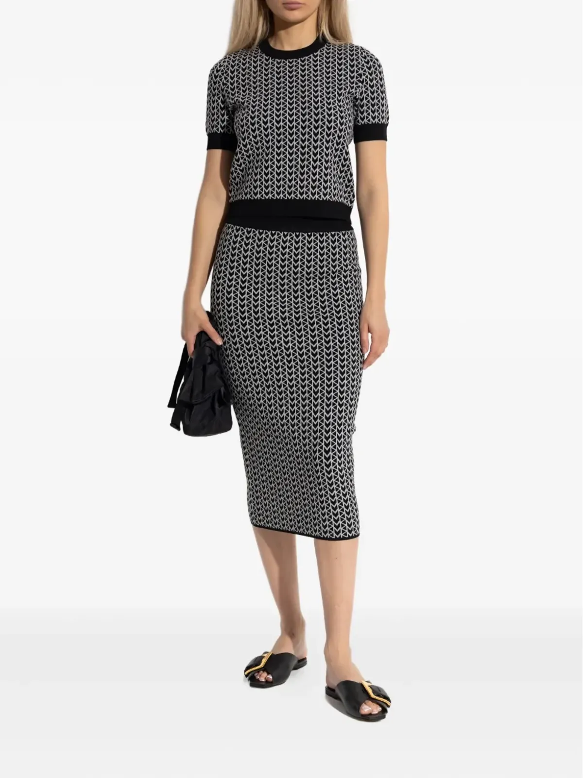 Michael Kors モノグラム柄ジップバックスカート - 画像2