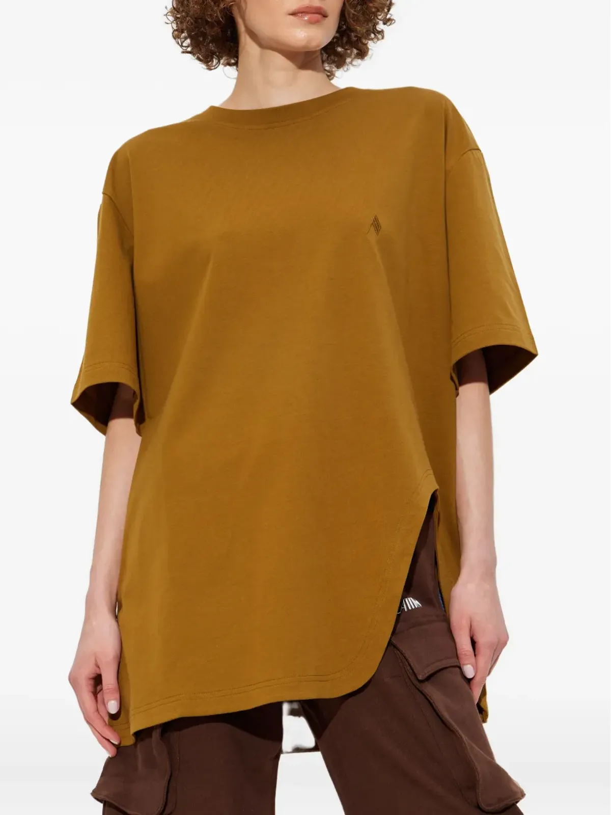 The Attico embroidered side-slit T-shirt - 画像3