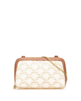 Celine Pre-Owned Triomphe コーテッドキャンバス クラッチ／オンチェーン クロスボディバッグ - サムネイル1