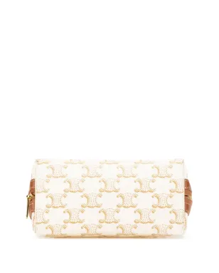 Celine Pre-Owned Triomphe コーテッドキャンバス クラッチ／オンチェーン クロスボディバッグ - サムネイル4