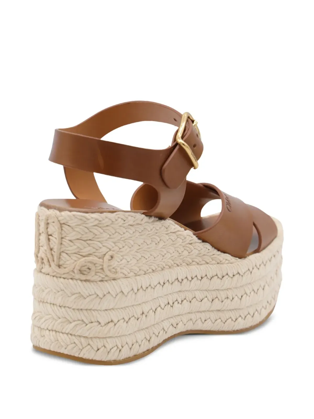Chloé Isla ウェッジエスパドリーユ ブラウン - 画像3