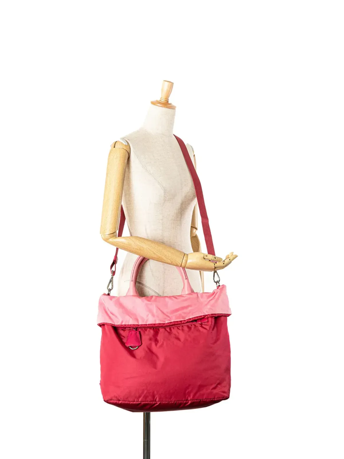 Prada Pre-Owned Tessuto Reversible Satchel - Pink - 画像2