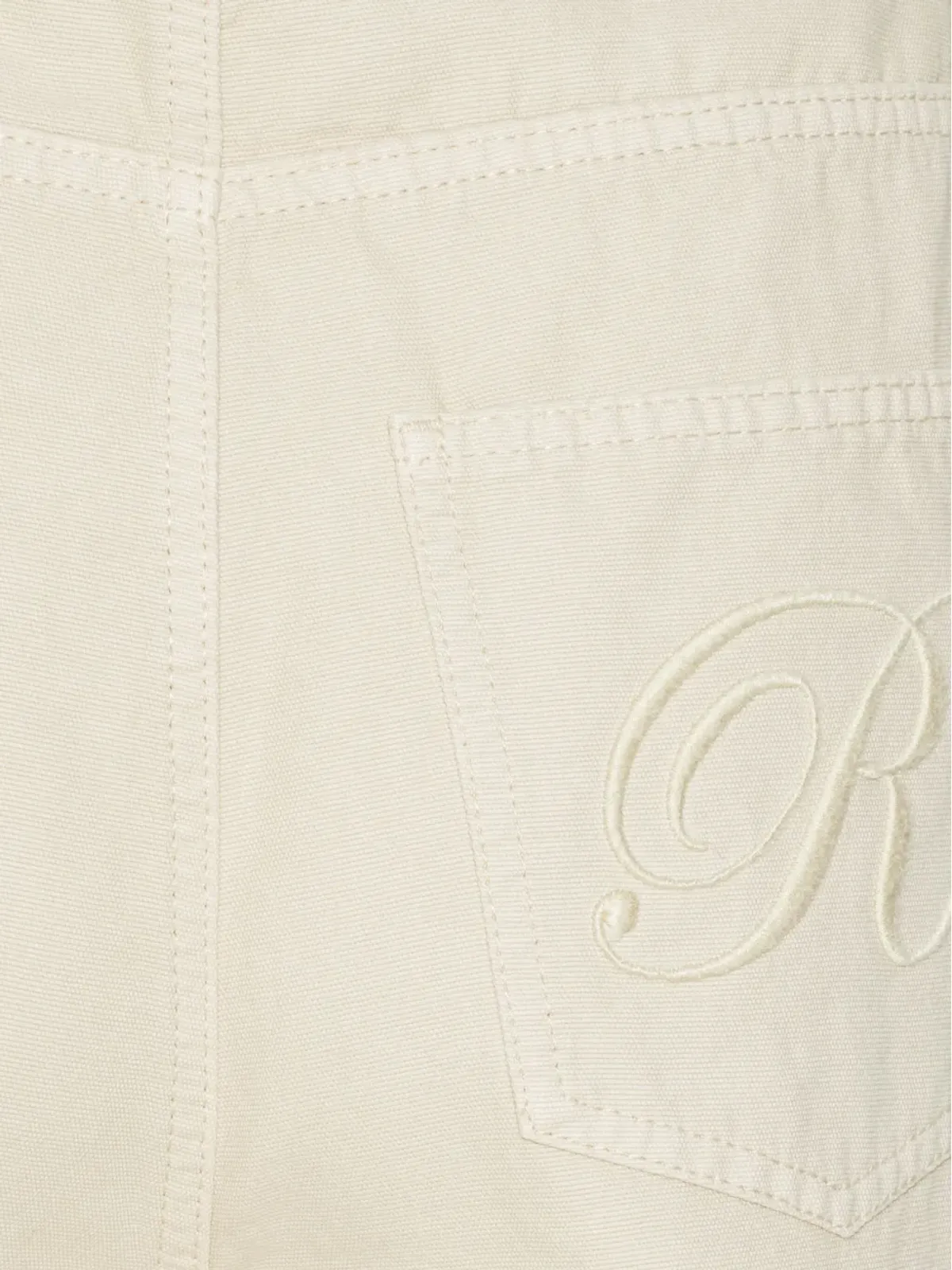 ROTATE BIRGER CHRISTENSEN R-embroidery コットン ストレートジーンズ - 画像4