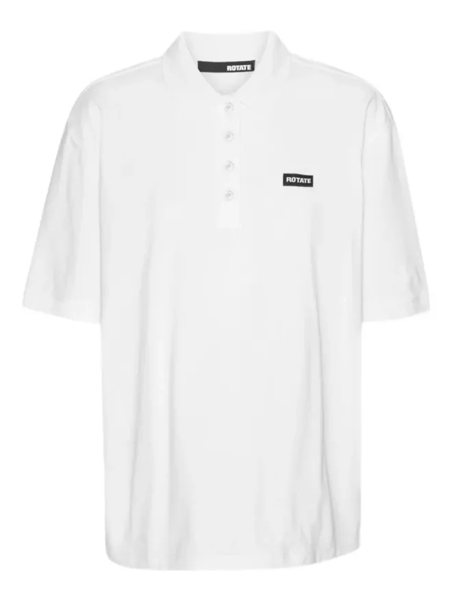 ROTATE BIRGER CHRISTENSEN ROTATE BIRGER CHRISTENSEN ロゴプレート コットン ポロトップの商品画像