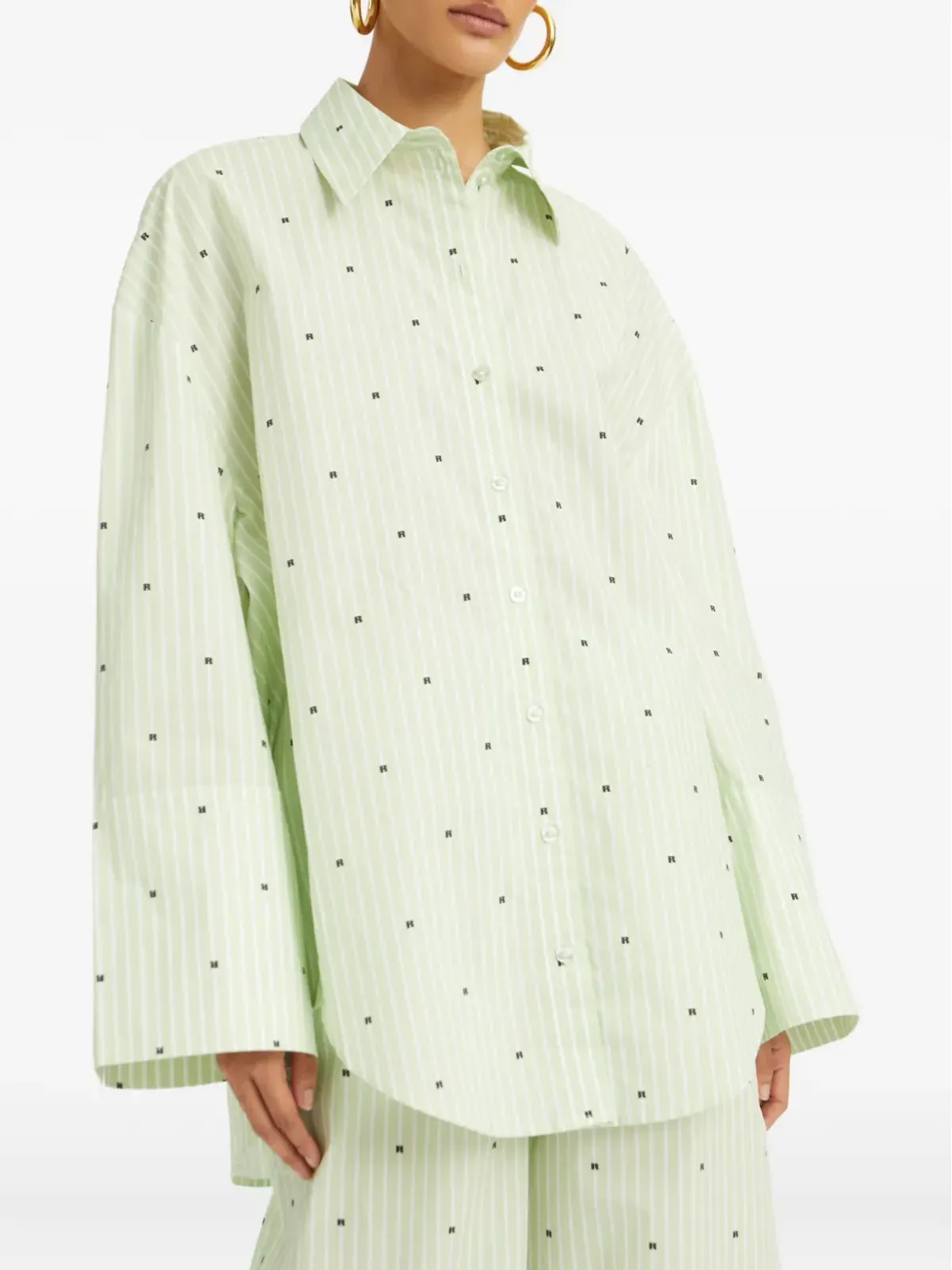ROTATE BIRGER CHRISTENSEN ストライプポプリンシャツ - 画像4