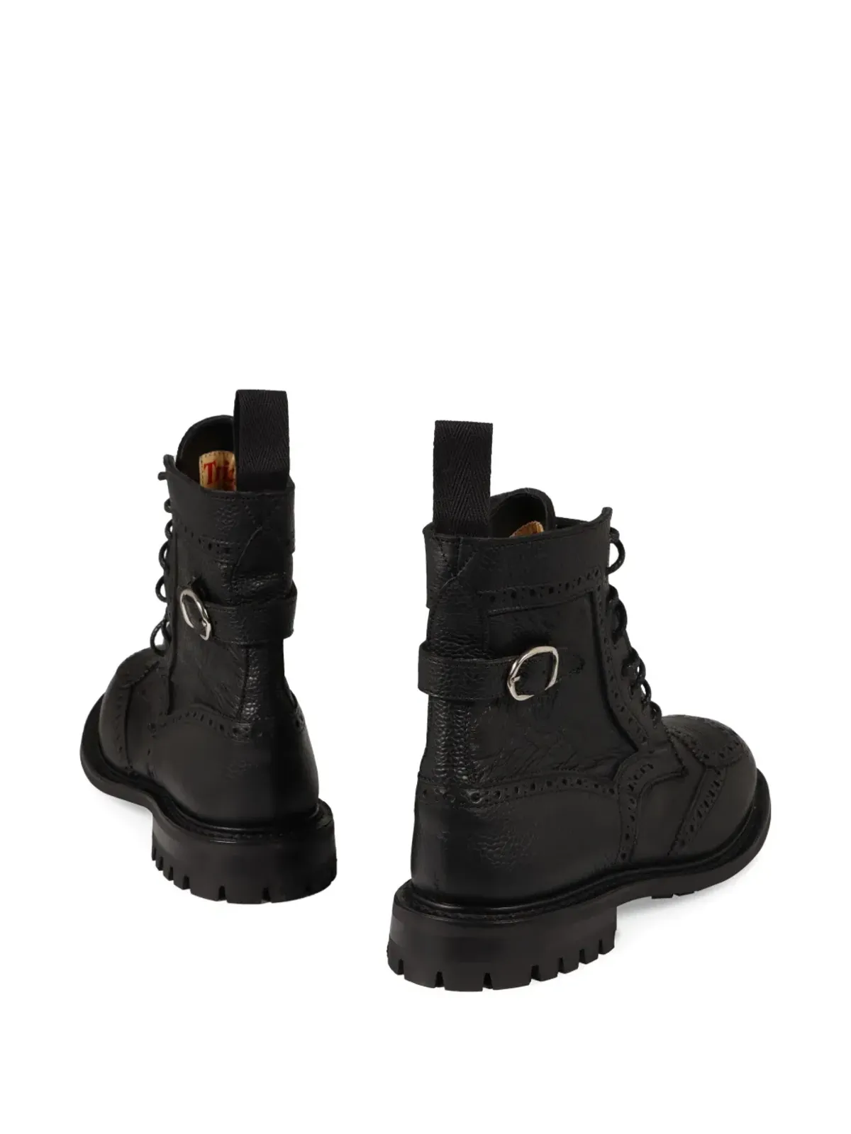 Tricker's バックルストラップ ブローグ コンバットブーツ - 画像3