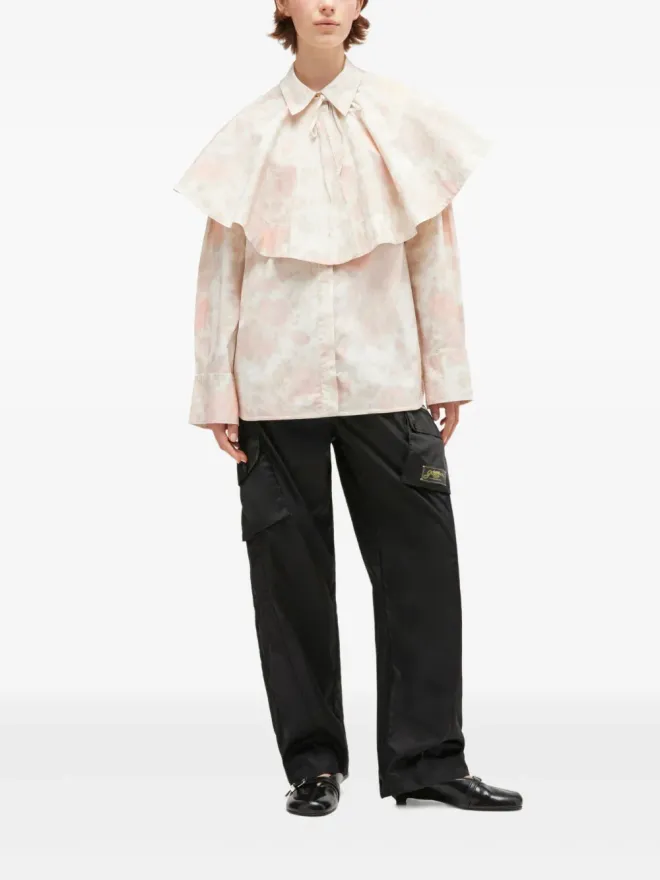 Ganni GANNI フリルコットンシャツの商品画像