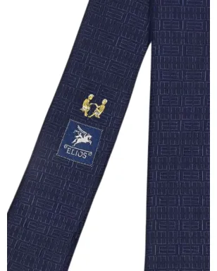 Elios Milano ジェミニ幾何柄シルクタイ - サムネイル3