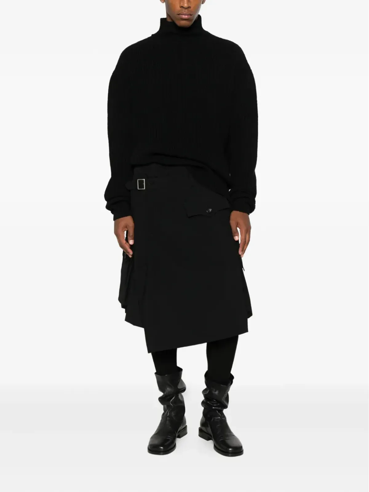 Comme des Garçons Homme Plus レイヤードポケットディテールスカート - 画像2