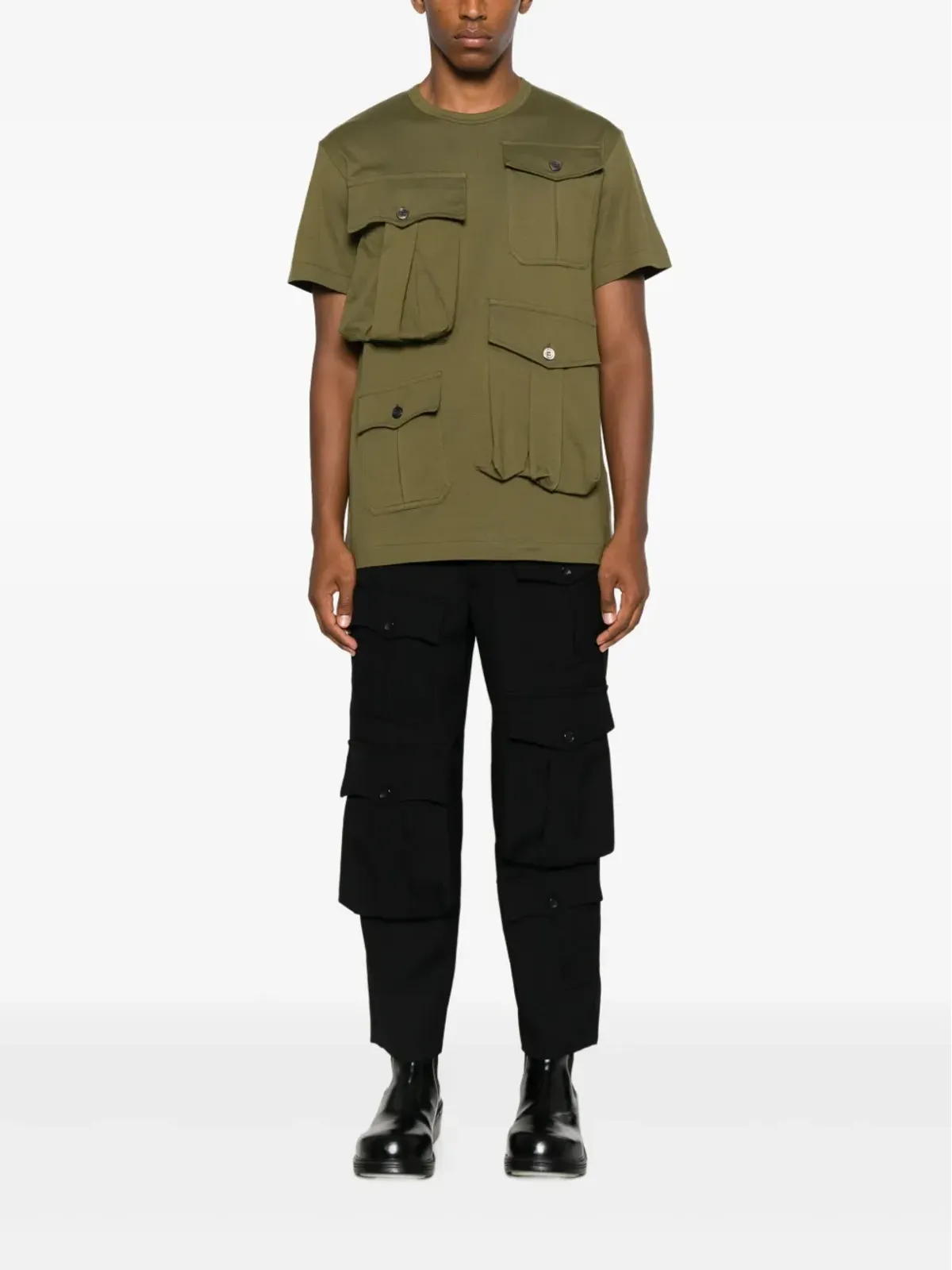 Comme des Garçons Homme Plus ポケットディテール ラウンドネック Tシャツ - 画像2