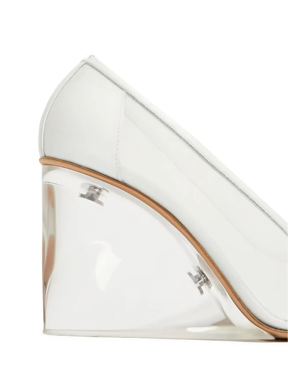 Sportmax レザーウェッジプラットフォーム パンプス - 画像3