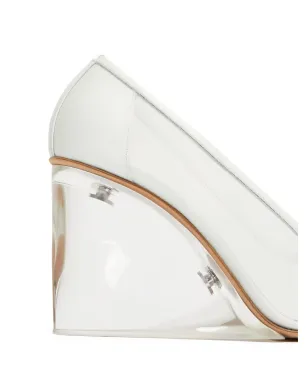 Sportmax レザーウェッジプラットフォーム パンプス - サムネイル3