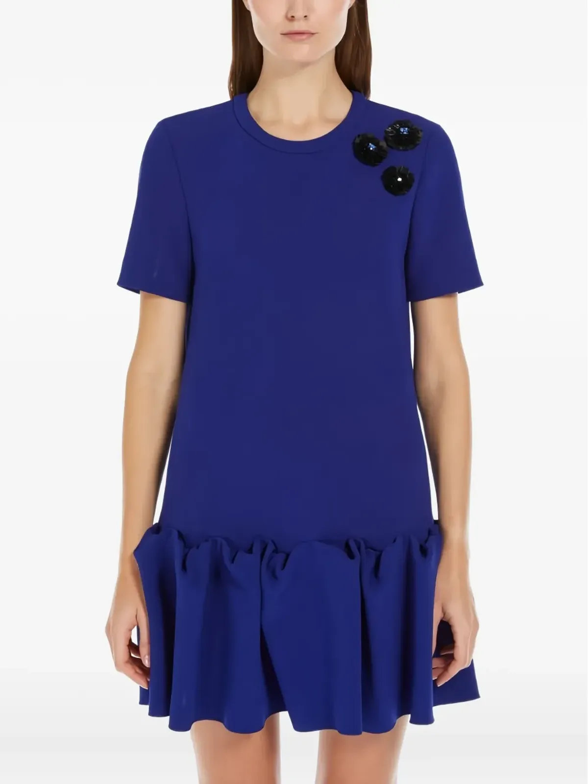 Max Mara ラッフルショートスリーブドレス - 画像2