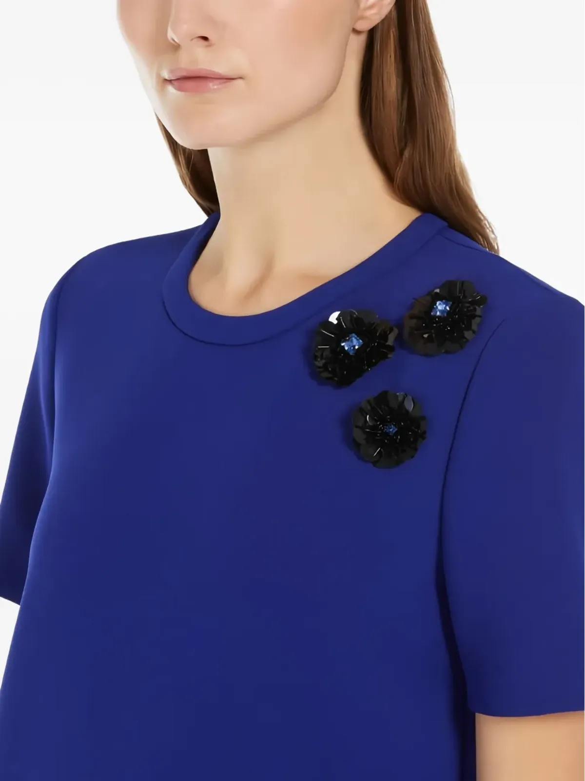 Max Mara ラッフルショートスリーブドレス - 画像4