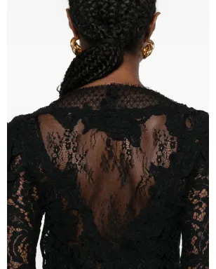 ISABEL MARANT Rubiana floral-lace midi dress - Black - サムネイル5