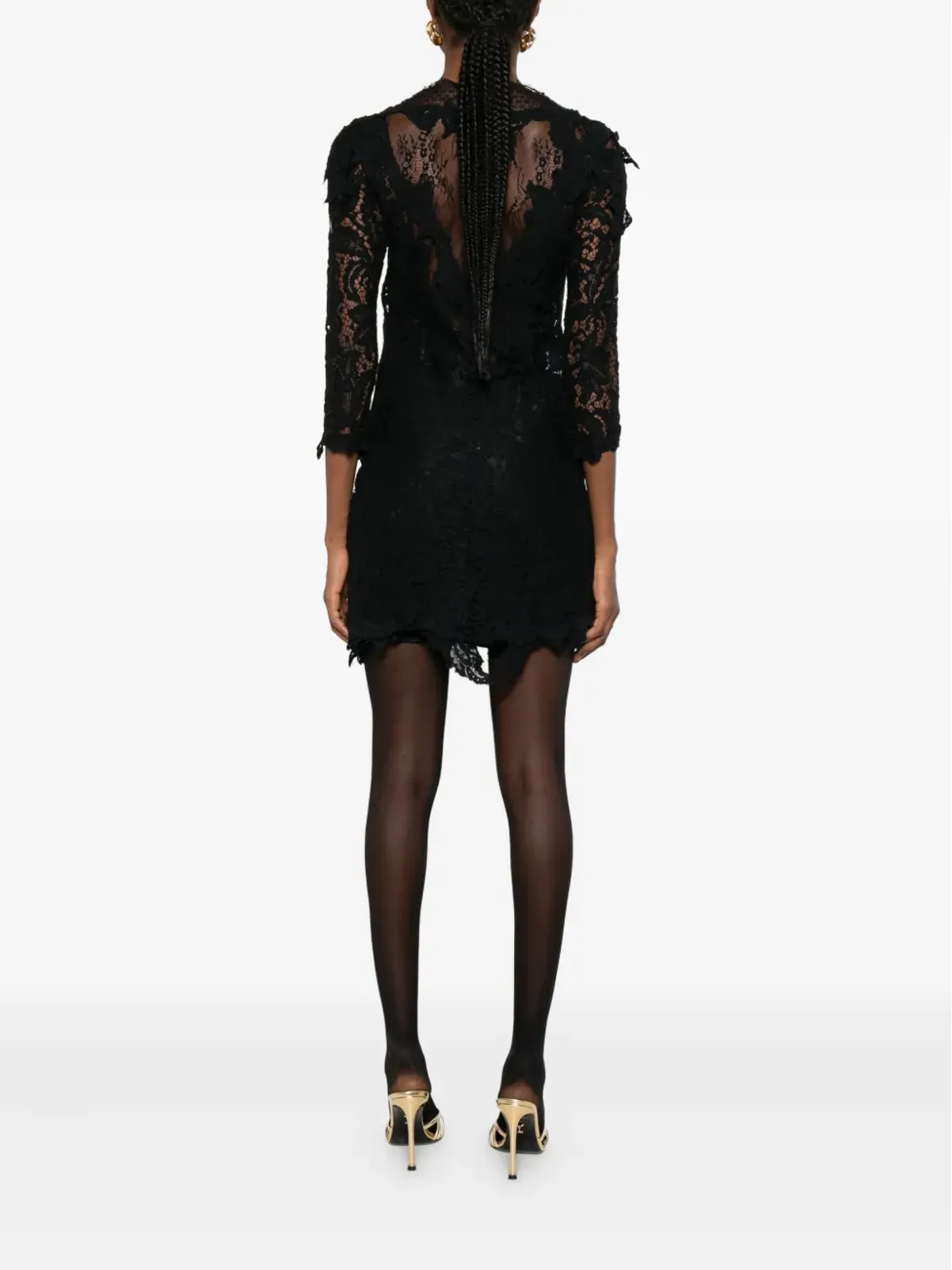 ISABEL MARANT Rubiana floral-lace midi dress - Black - 画像4