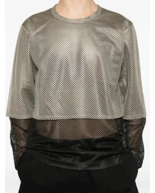 Comme des Garçons Homme Plus メッシュレイヤード長袖Tシャツ - サムネイル5