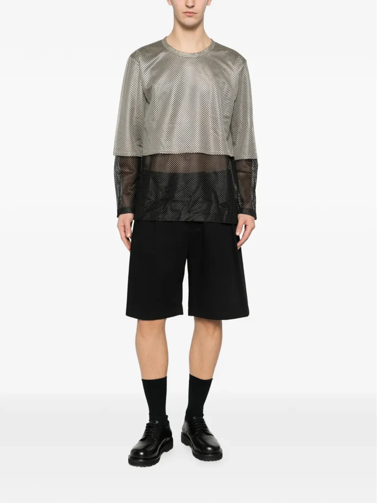 Comme des Garçons Homme Plus メッシュレイヤード長袖Tシャツ - 画像2