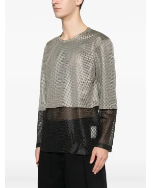 Comme des Garçons Homme Plus メッシュレイヤード長袖Tシャツ - サムネイル3