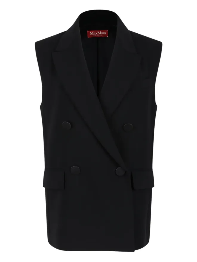 Max Mara Max Mara ポメス ダブルブレスト ウェストコート ブラックの商品画像
