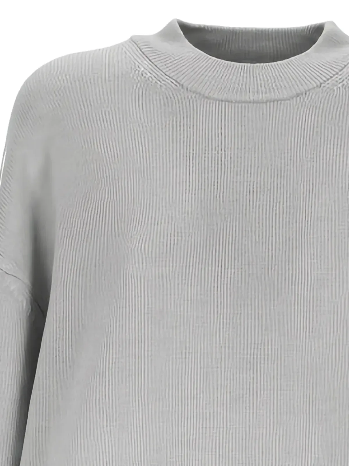 Max Mara リブ編みハイネックセーター グレー - 画像2
