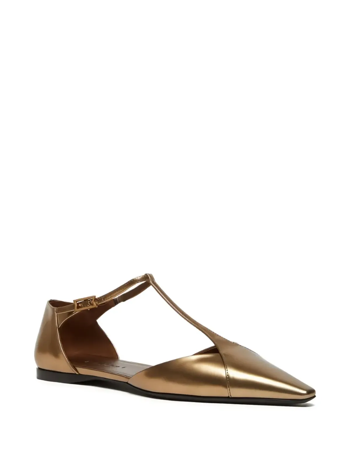 Max Mara メタリック ポインテッドトゥ バレエフラット - 画像2
