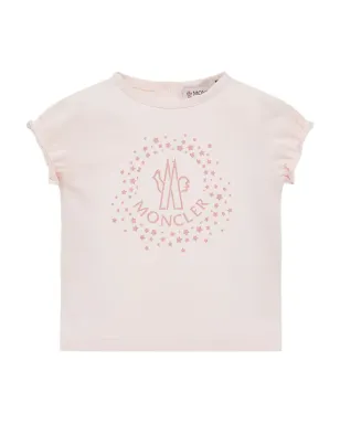 Moncler Enfant ロゴ星柄Tシャツ ピンク - サムネイル1