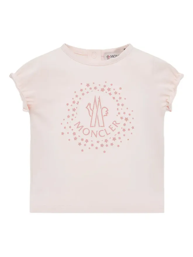 Moncler Enfant Moncler Enfant ロゴ星柄Tシャツ ピンクの商品画像