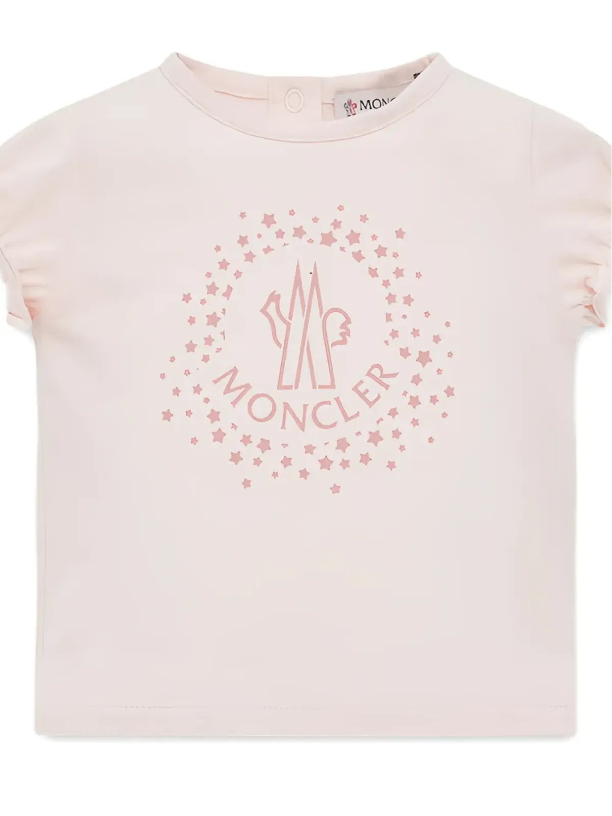 Moncler Enfant ロゴ星柄Tシャツ ピンク - 画像2