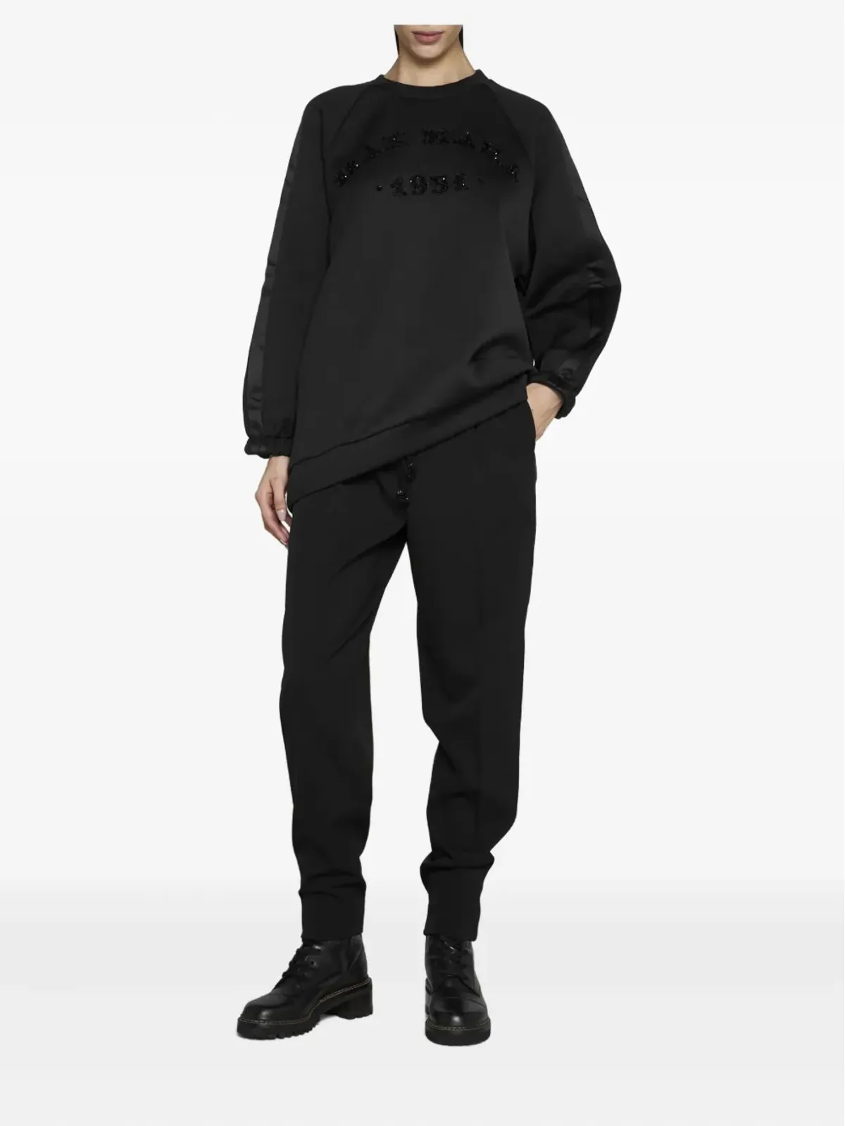 Max Mara エンベリッシュド サテンパネル スウェットシャツ - 画像2