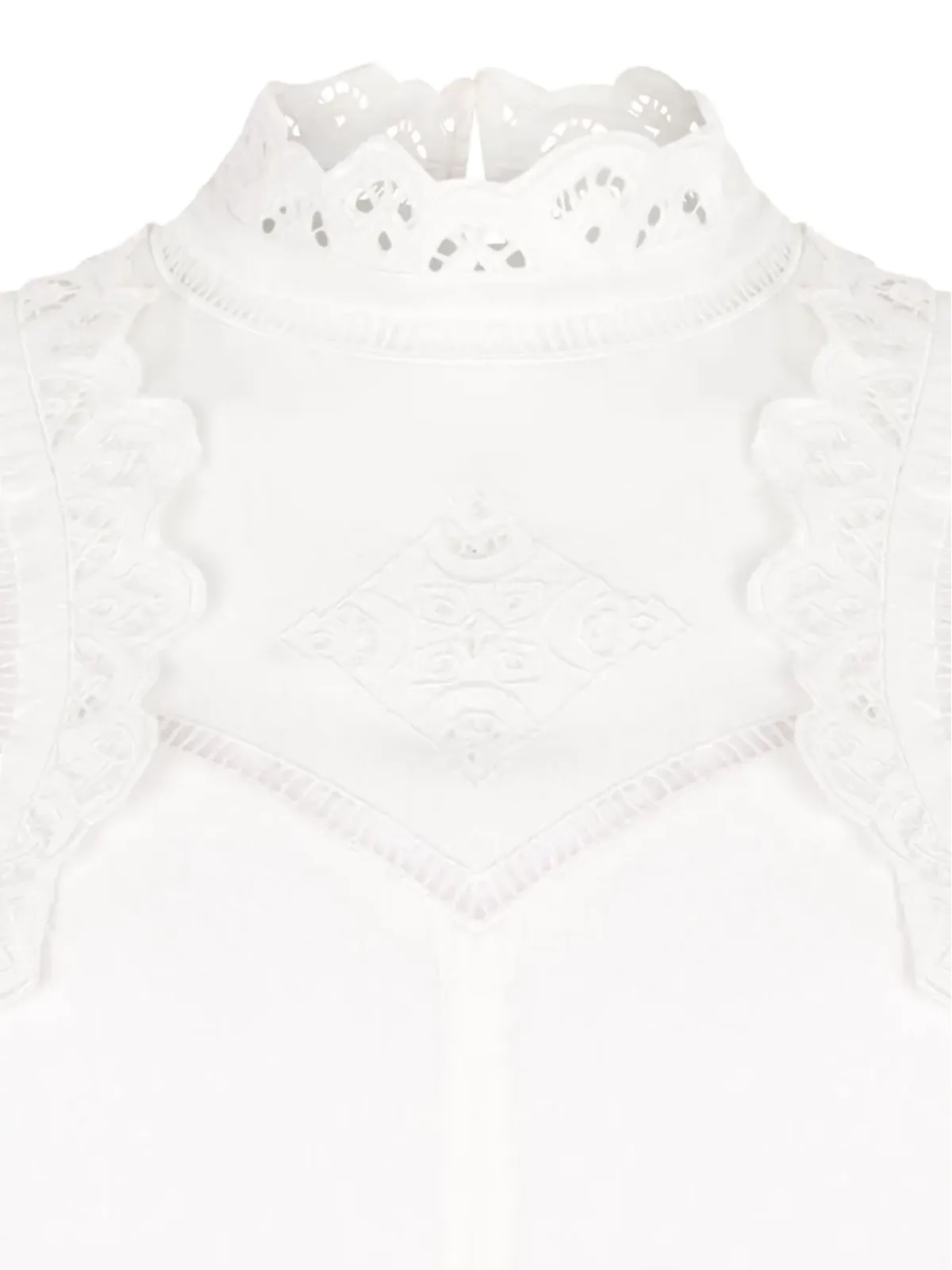 ISABEL MARANT 刺繍レーストリム ブラウス - 画像4