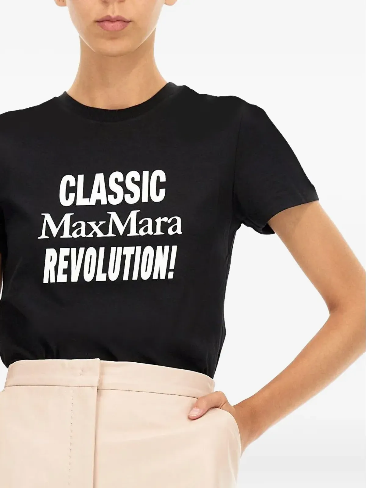 Max Mara クラシック・レボリューションTシャツ ブラック - 画像4