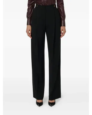 Elisabetta Franchi プリーツディテールパンツ - ブラック - サムネイル1