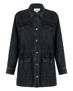 ISABEL MARANT ボタン留め コットンデニムジャケット - ブラック - サムネイル1