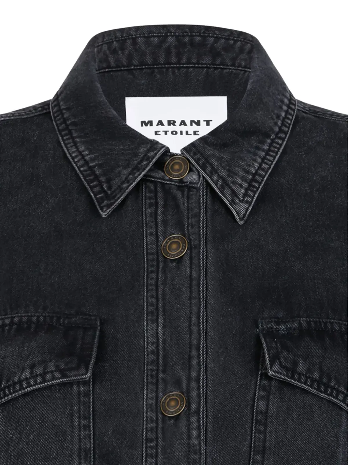 ISABEL MARANT ボタン留め コットンデニムジャケット - ブラック - 画像3
