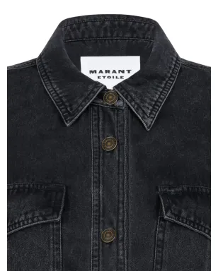 ISABEL MARANT ボタン留め コットンデニムジャケット - ブラック - サムネイル3