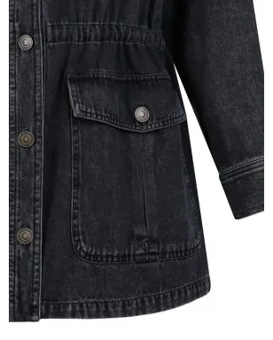 ISABEL MARANT ボタン留め コットンデニムジャケット - ブラック - サムネイル4