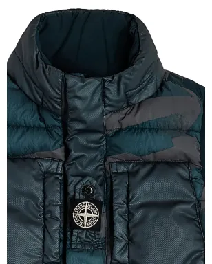 Stone Island Junior カモフラージュ キルテッド ジレ ブルー - サムネイル2