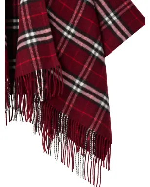 Burberry チェック柄フリンジケープ - サムネイル2