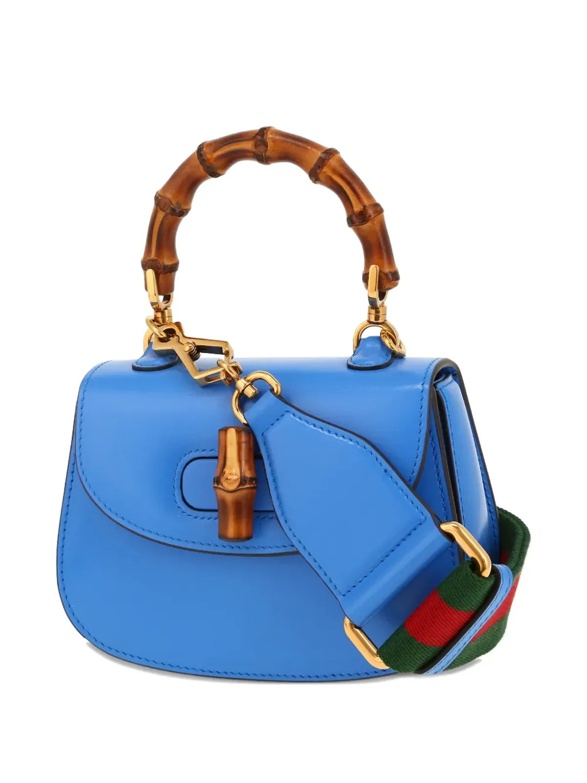 Gucci Vintage バンブー・トップハンドル・クロスボディバッグ - 画像3