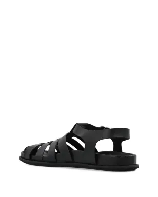 A.P.C. Fisherman H leather sandals - Black - サムネイル3