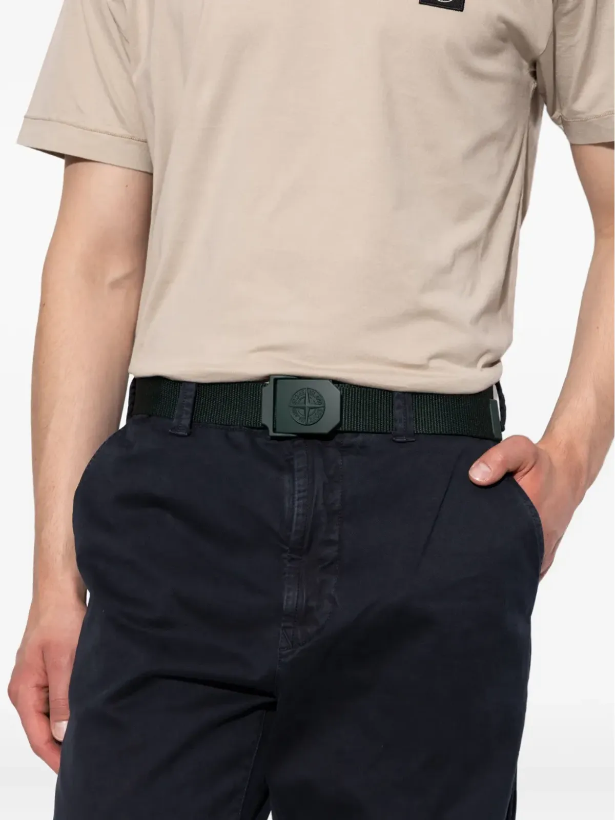 Stone Island コンパスロゴバックルベルト - 画像4