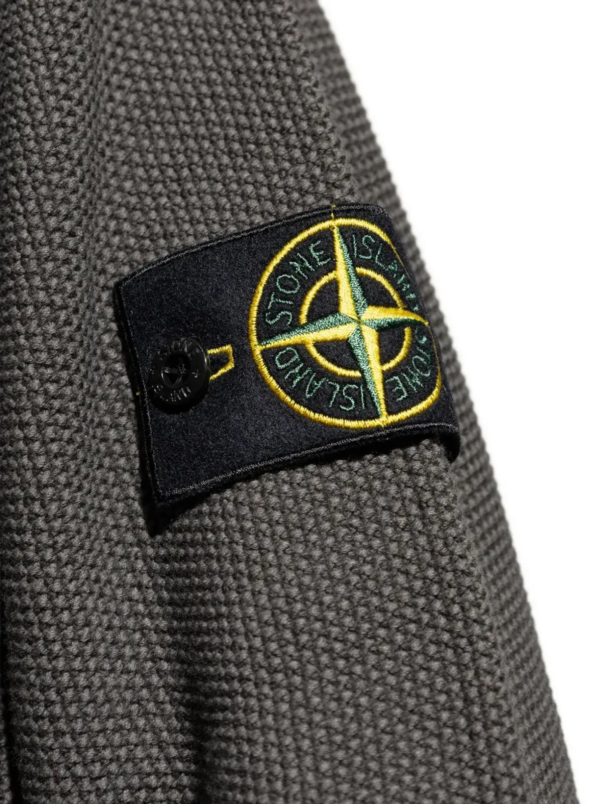 Stone Island Compassバッジ付きニットセーター - グレー - 画像5
