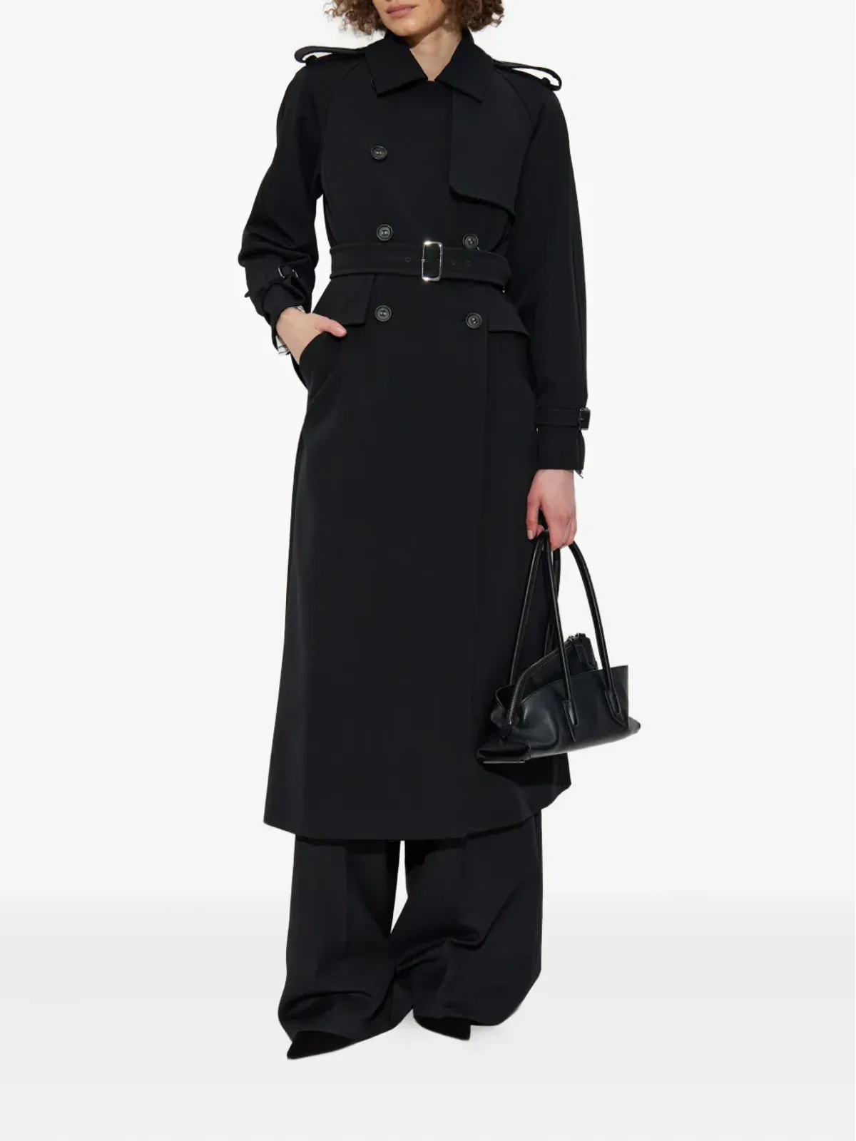 Max Mara フラヴィオ ベルト付きペプラム トレンチコート - 画像2