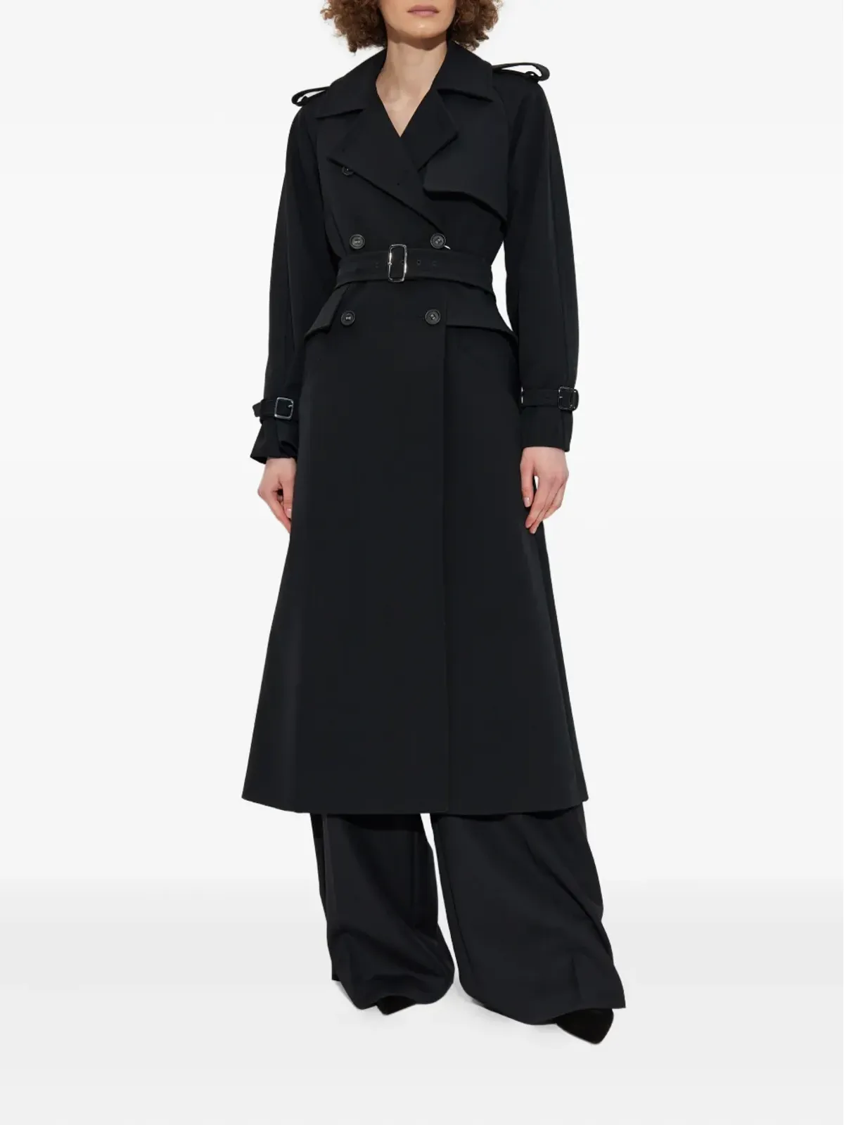 Max Mara フラヴィオ ベルト付きペプラム トレンチコート - 画像3