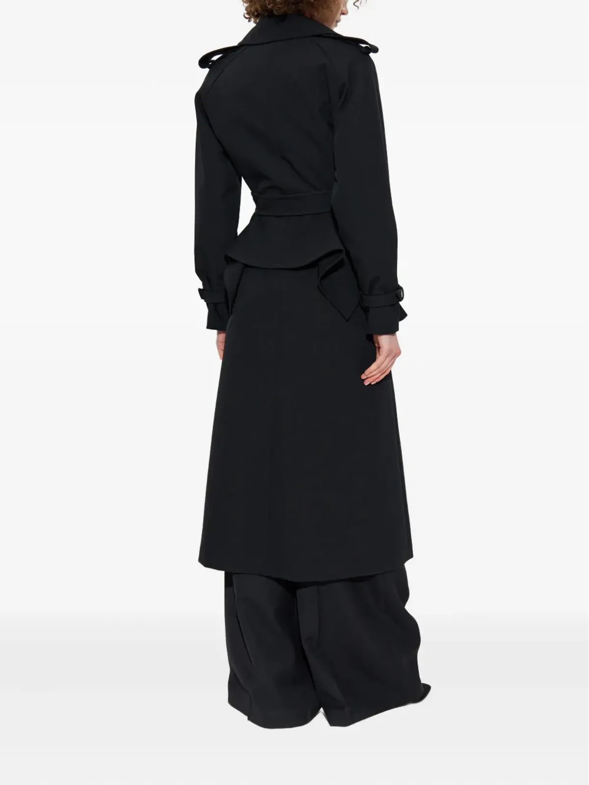 Max Mara フラヴィオ ベルト付きペプラム トレンチコート - 画像4